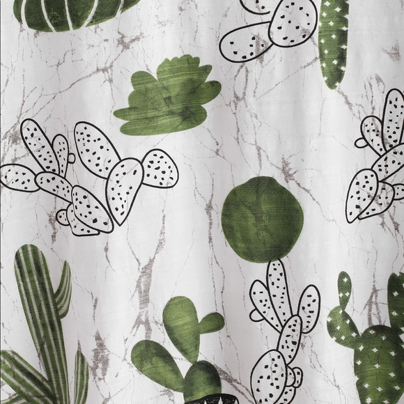 Cactus & Marble Print Ringer Tee Shirt - Picture 4 of 5